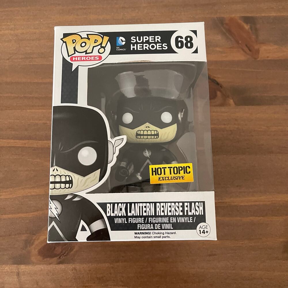Funko Pop! Black Lantern Reverse Flash #68 DC Super Heroes Hot Topic Exclusive
